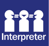 Non-English speakers interpreter icon