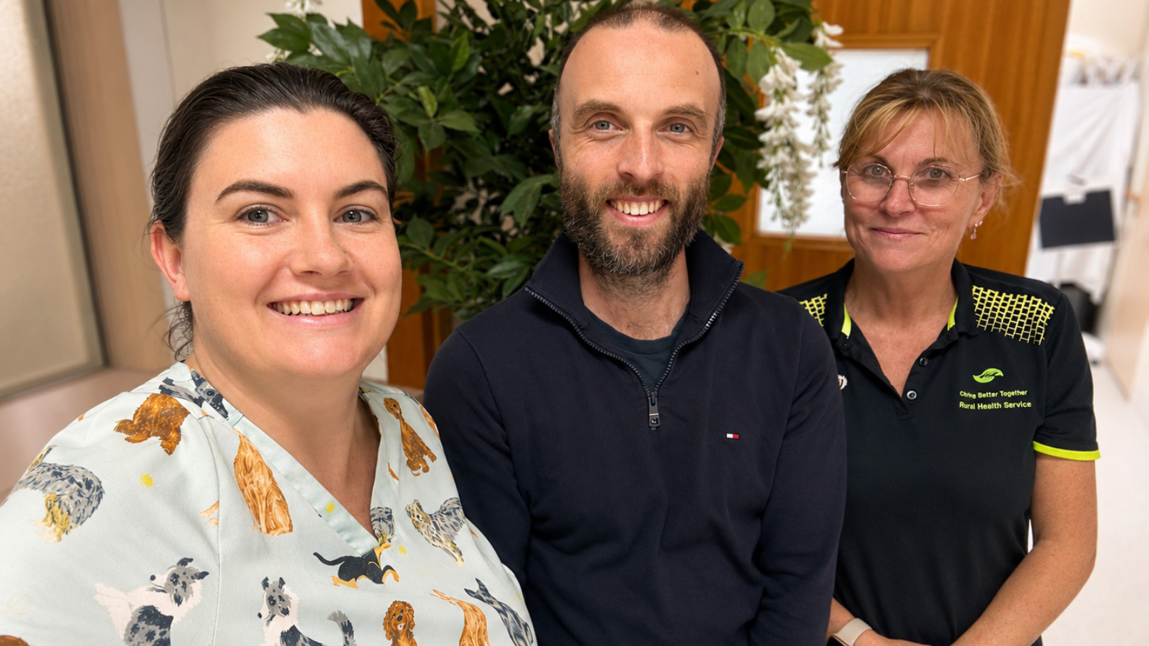Fiona Davis, Dr James Robinson and Sandra Stronach