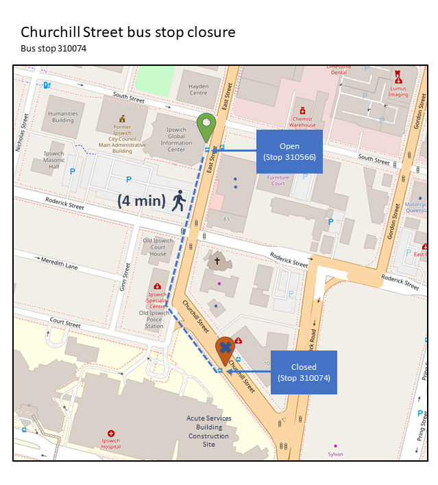 Map of Churchill St