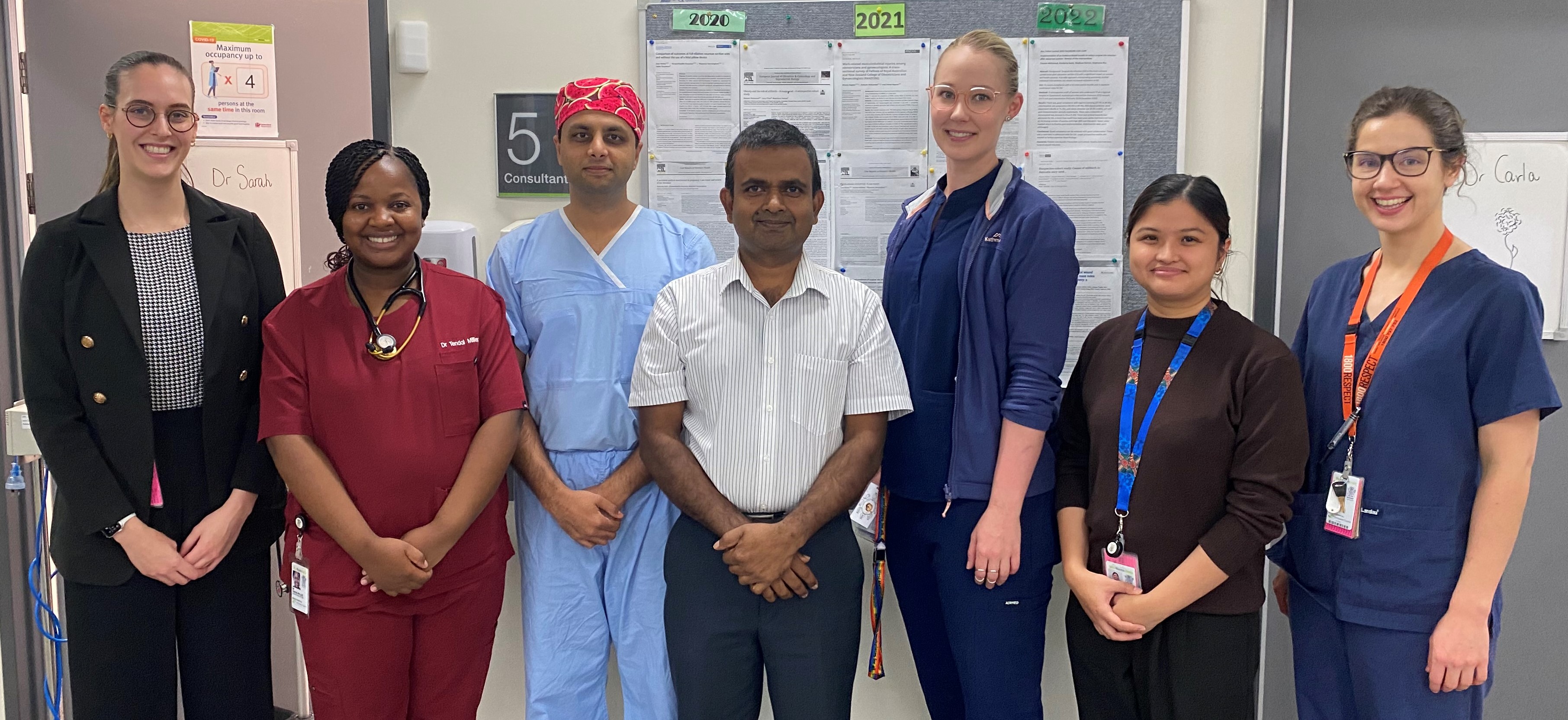 Obstetrics and Gynaecology trainees led by Senior Staff Specialist Dr Lilantha Wedisinghe
