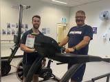 Steve Smith (right) with West Moreton Health Exercise Physiologist Jonathan Peers at Jaghu Gym